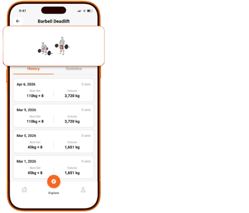 1RM.fit app screen